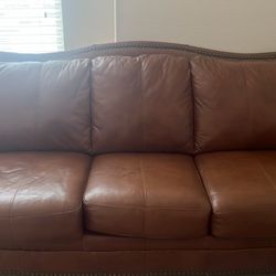 Brown Leather Sofa