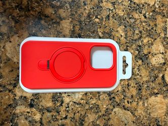 Red Phone Case with Ring Stand