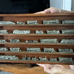 1984 Franklin Mint Pewter train set 