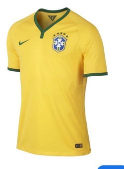 NEW BRASIL 2014 HOME FOOTBALL SOCCER JERSEY AUTHENTIC NIKE 575276-703 Men Large