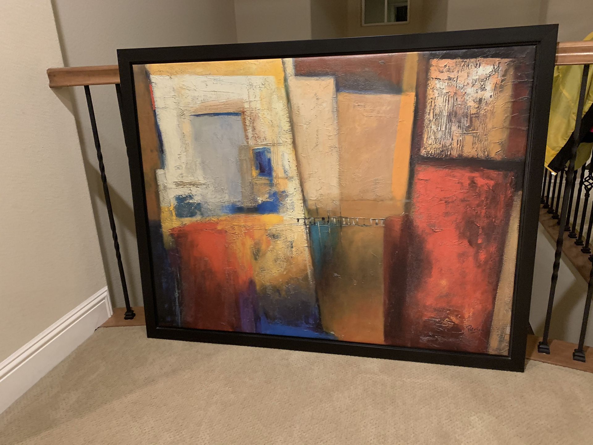 Large size painting with solid frame.