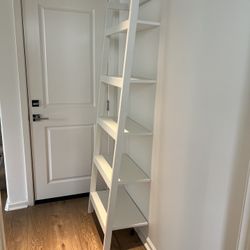 White Bookcase Leaning 24.5”