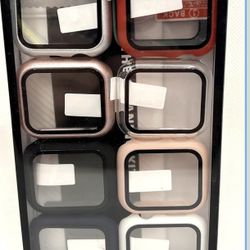 9 Pack Case with Tempered Glass Screen Protector for Apple Watch Series SE(2022) 