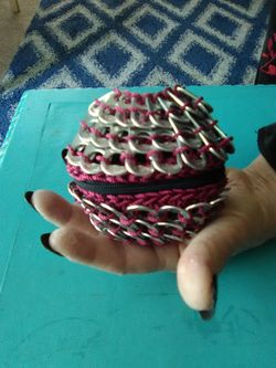 Change purse made with can tops