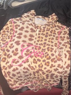 GIA SET Leopard Print Jacket with Pink Script