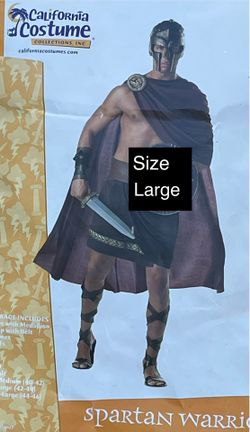 SPARTAN WARRIOR COSTUME size large 42-44 FIRM PRICE. IN EAGLE ROCK