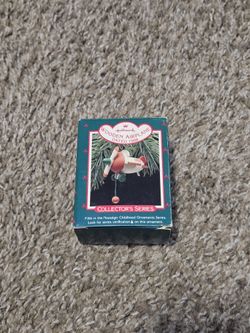 1988 Hallmark Wooden Airplane Ornament Collectible #5 In Series