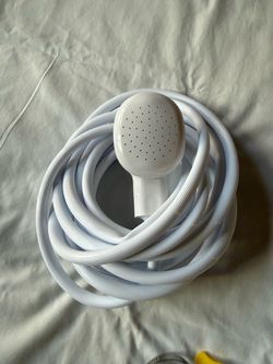 White Handheld Shower Head with Hose