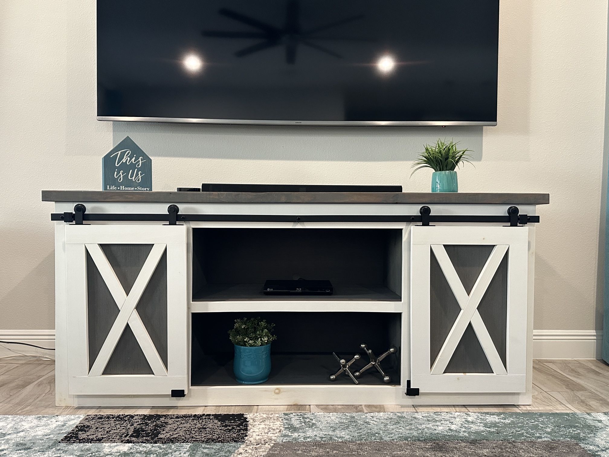 Custom Built TV Console & Coffee Table w/Storage 