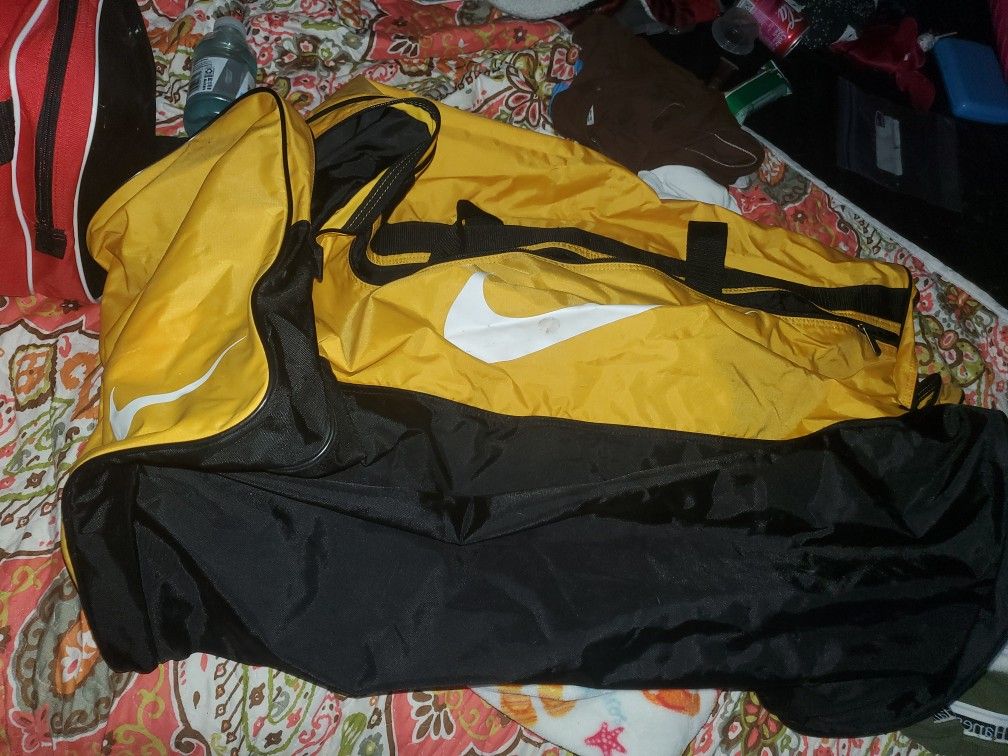 Nike Yellow Duffel Bag