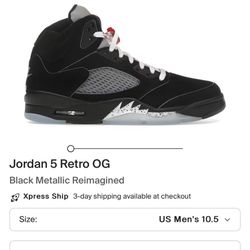 Jordan 5 Black Metallic Reimagined