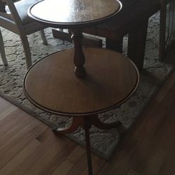 Vintage double tier end table.