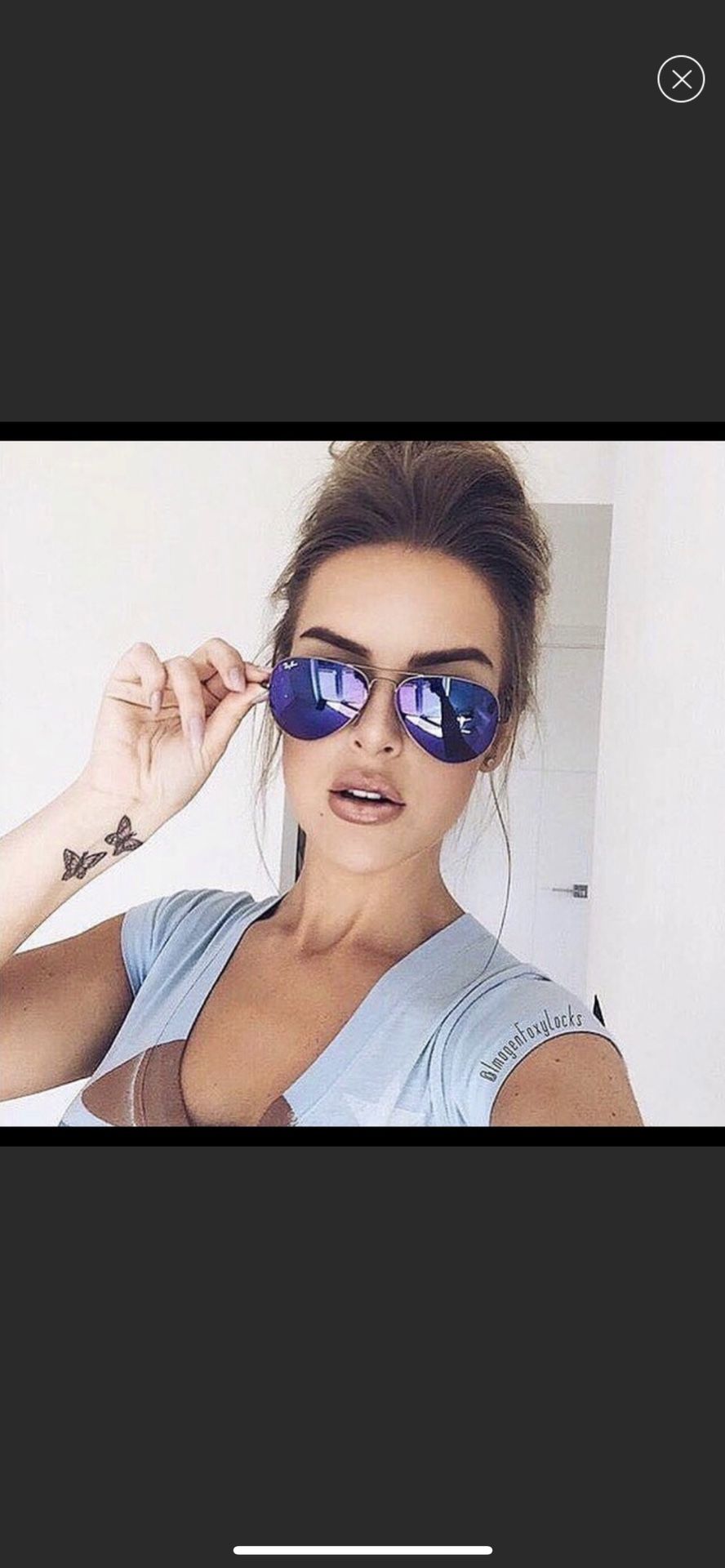 Ray Ban Purple Mirror lenses Aviator Pilot style Unisex Large size 62mm w/Accessories Like New