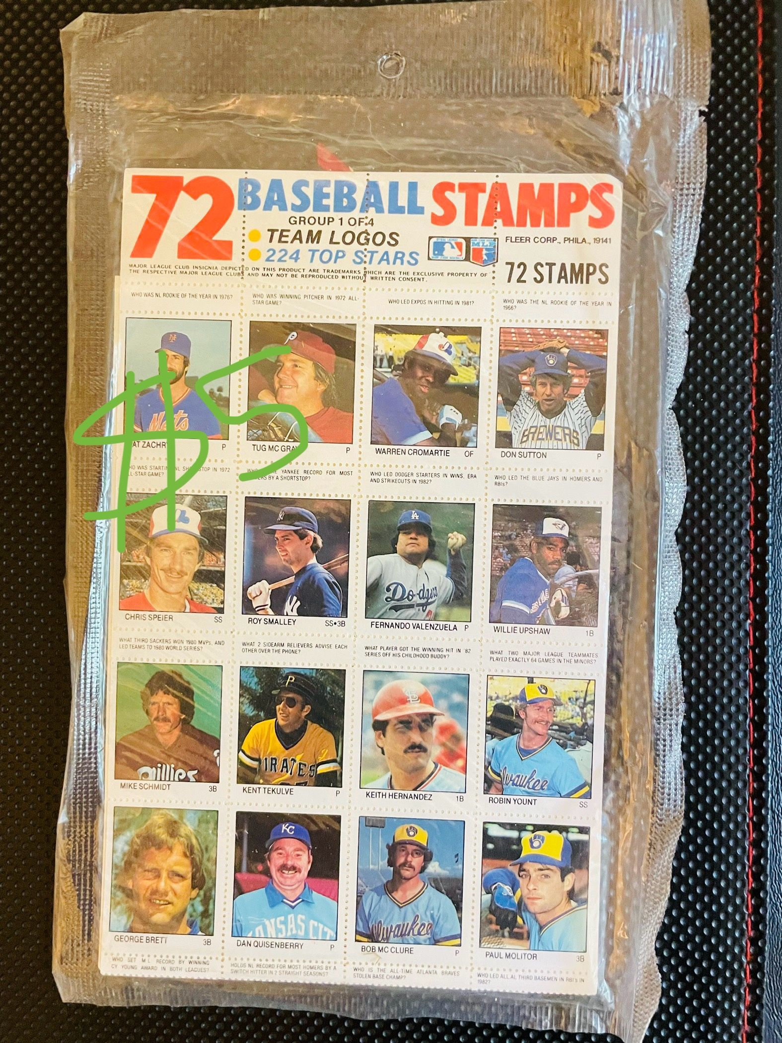 Vintage 1972 MLB Baseball Stamps (new In Packaging)