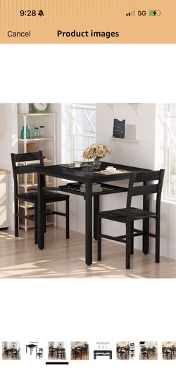 Small black kitchen table