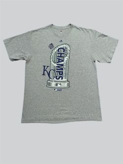 Kansas City Royals 2015 World Series Champions grey majestic t shirt Size XL