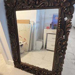 **Large Resin Beveled Mirror**