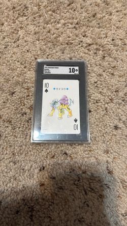 19 Gem Mint Raikou Japanese Poker Gold Set Graded Card