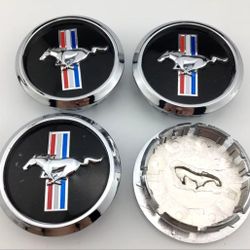 Mustang Rim Center Caps 65mm. *****Swipe left 4 Wireless Universal Mustang Door projector lights, badges, Seatbelt Pads Etc sold seperately