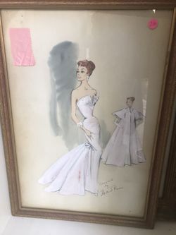 Original Drawing Of Costume From Old Movie 