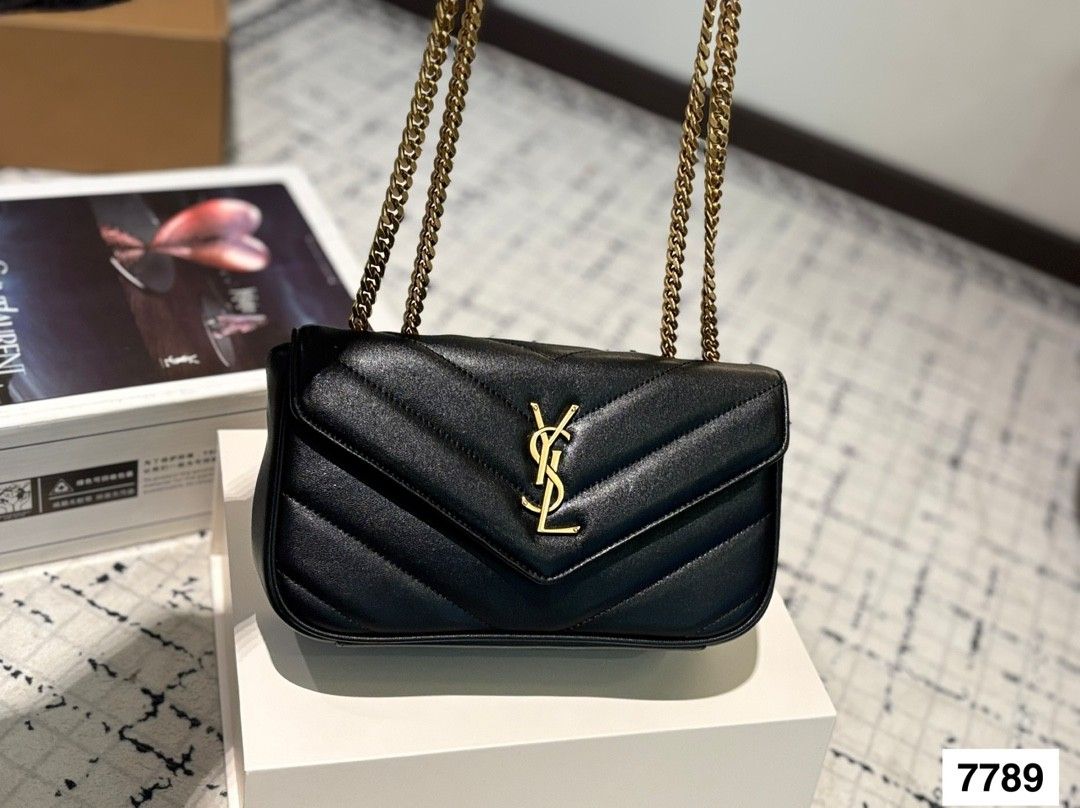 Women's luxury black handbag crossbody bag