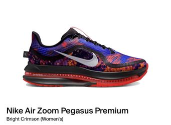 Size 11.5 WMNS 10M -Nike Air Zoom Pegasus Premium IM6779 635 Bright Crimson W