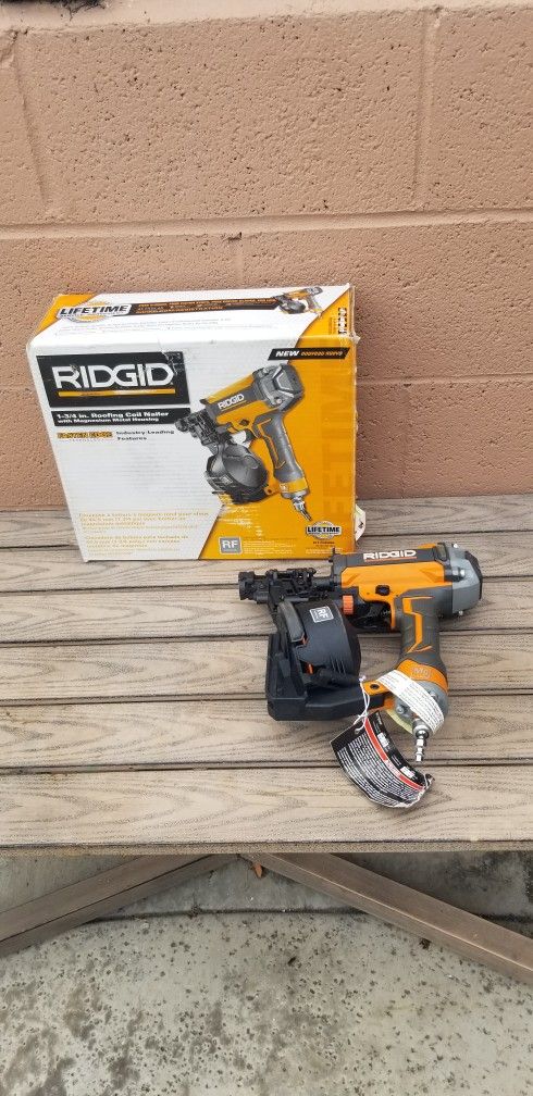 ridgid coil roofing nailer 