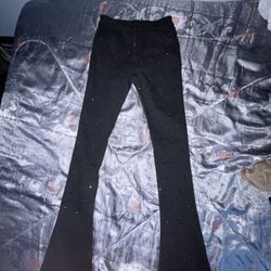 Rhinestone Flared Jeans