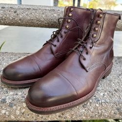 BECKETT SIMONON BORDEAUX CAP TOE BOOTS! 