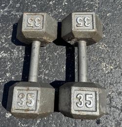 35 lb Hex Dumbbells – Pair (70 lbs Total)