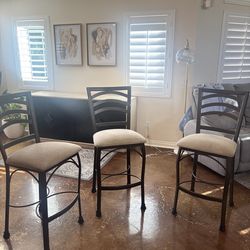 Set of 3 Bar Stools – Good Condition