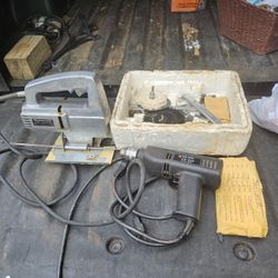 Vintage Master Craft Jig Saw & Black & Decker Drill + Blades Kit