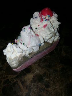 Berries n cream cake soap slices