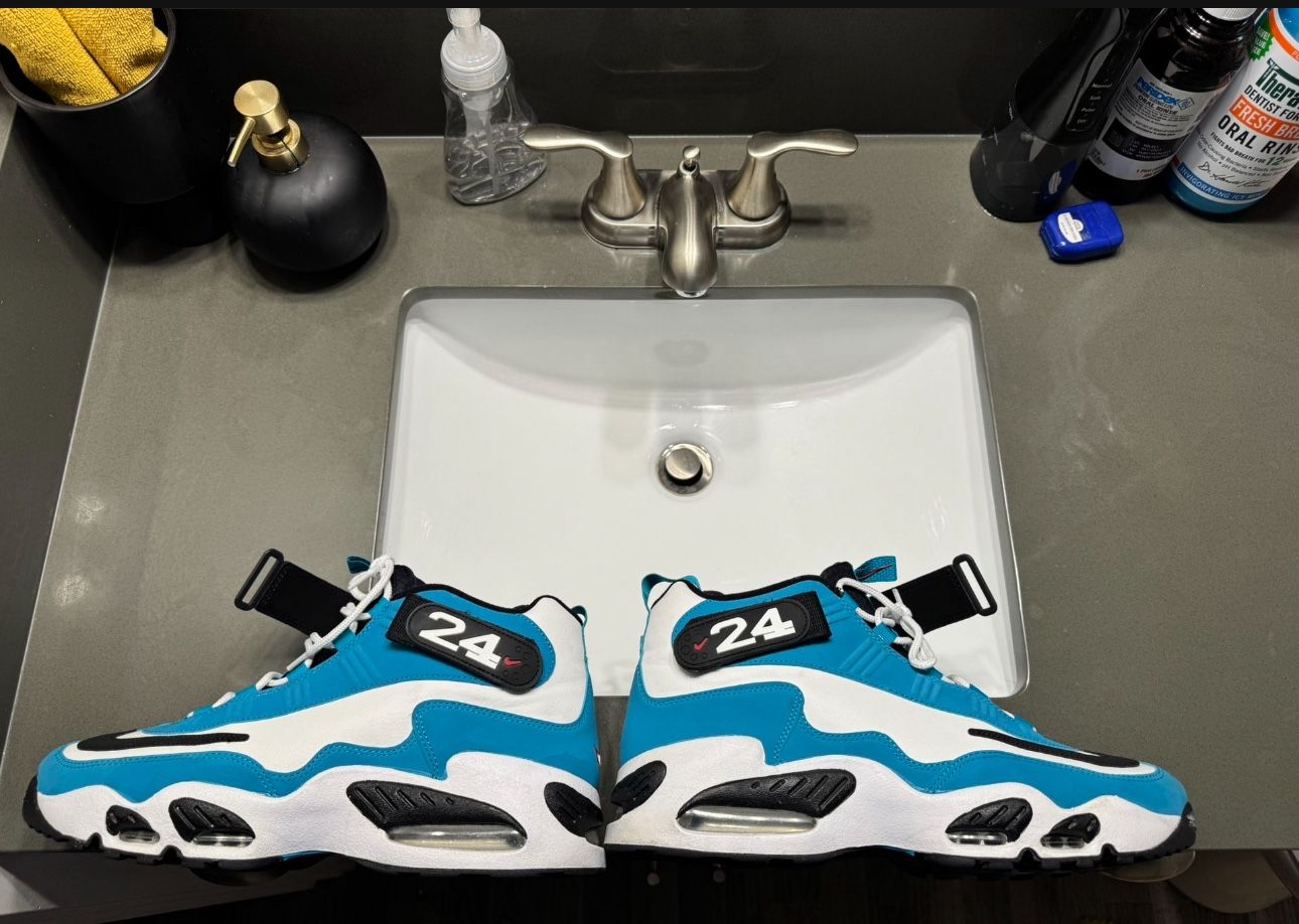 Size 13 (Aqua Griffey’s) (Raging Bull 5’s)