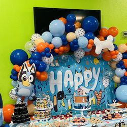 Bluey Balloon Garland 7.5 Round Arch 