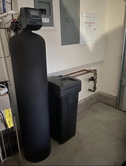 New Single Tank Water Softener with Filtration & Under Sink RO Alkaline Drinking Water