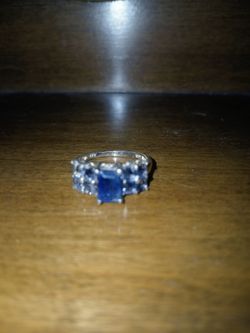Vintage or style 925 Silver Blue Topaz Or Style Ring