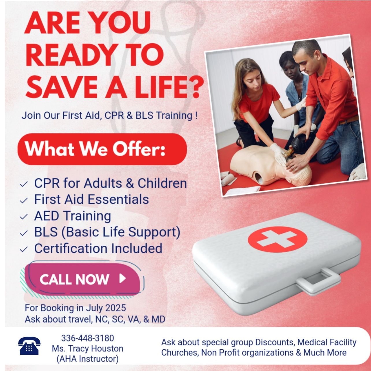 CPR, First Aid, AED and BLS Certification