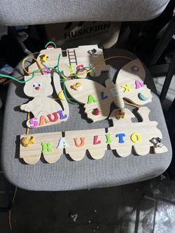 Kids Names On Wooden Crafts
