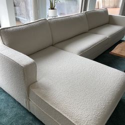 Beautiful White Sofa Sectional Left Blanc Boucle