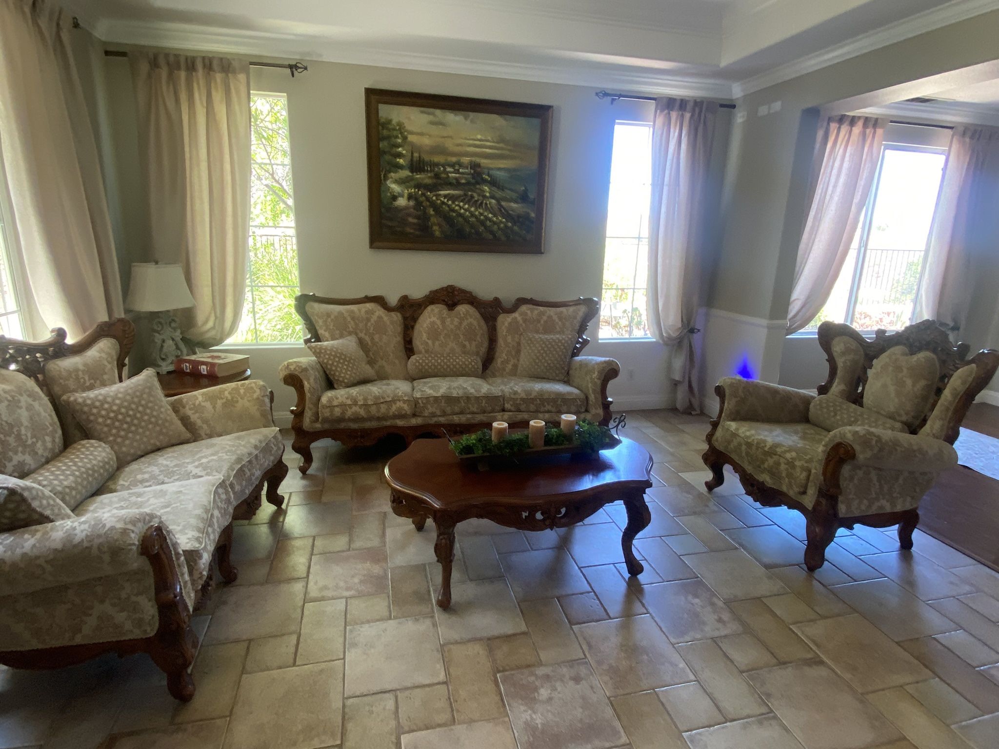 Ornate 5 Piece Sofa Set