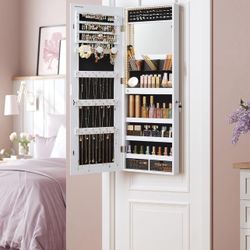 Frameless Lighted Mirror, Built-in Makeup Mirror, 