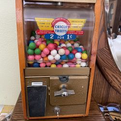 1940s Antique Original Baby Grand Table Top Bubble Gum Machine 