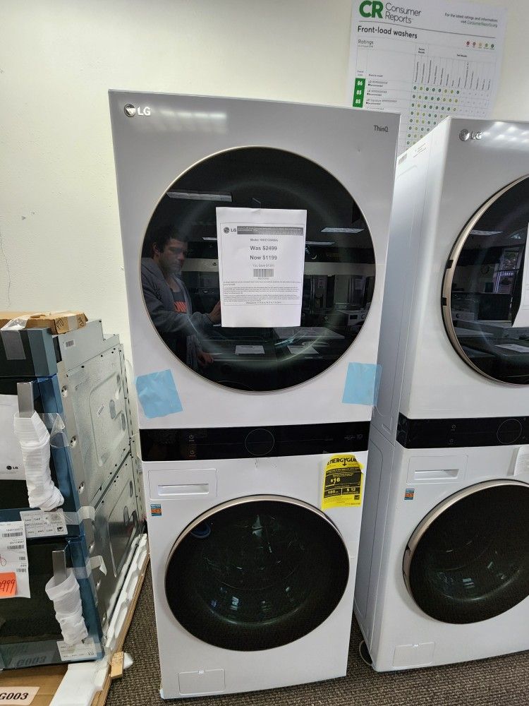 LG WASHER DRYERWASHTOWER 1199! 0 DOWN 0% FINANCING! 1YR WARRANTY! 48HR DELIVERY!