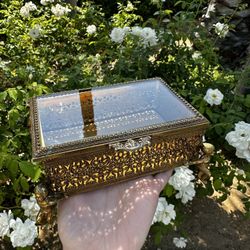 Vintage Ormolu Jewelry Box