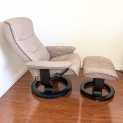Ekornes Stressless Recliner Chair With Ottoman