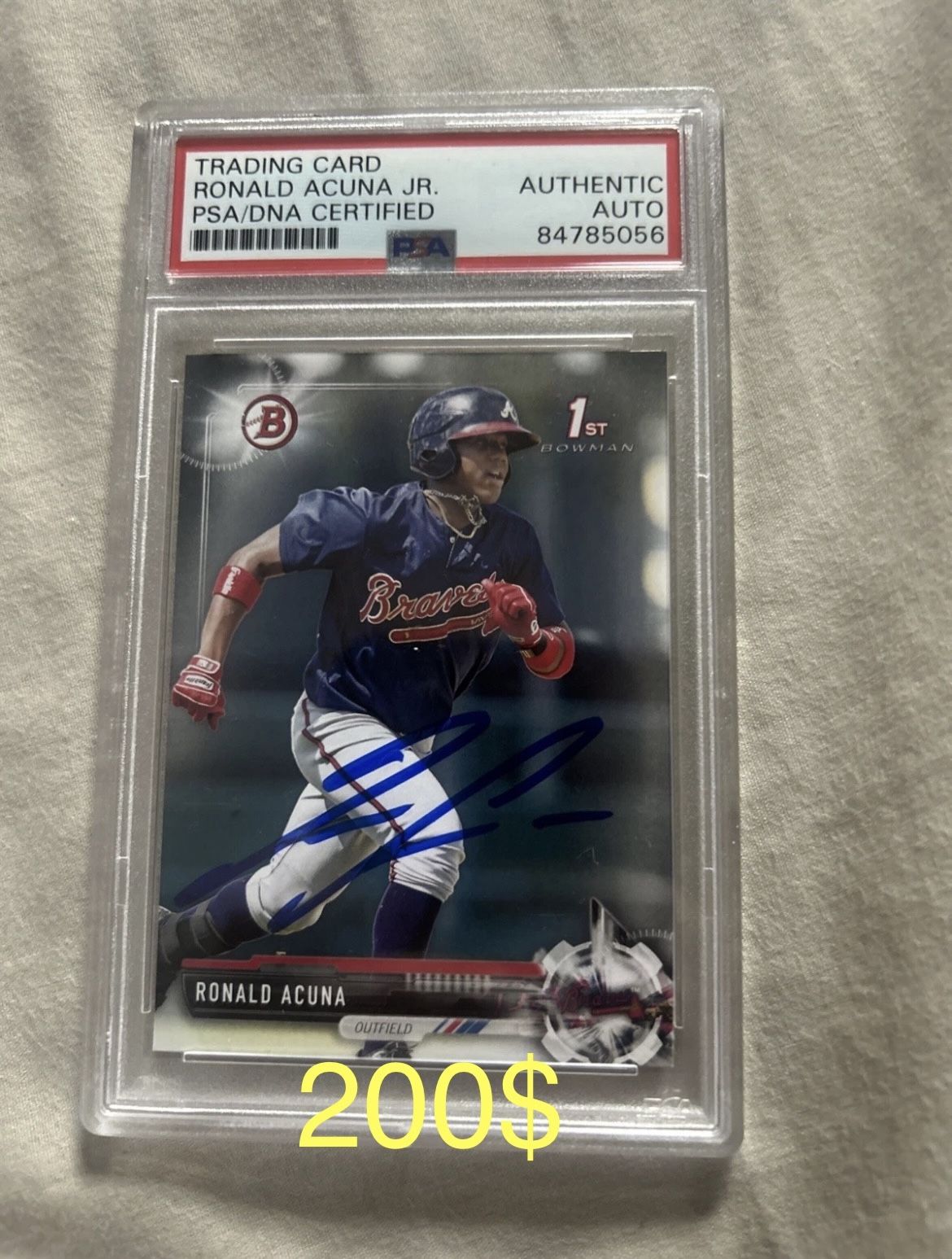 Ronald Acuna Jr Prospects Auto PSA DNA certified