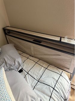 Full bed frame and mattress