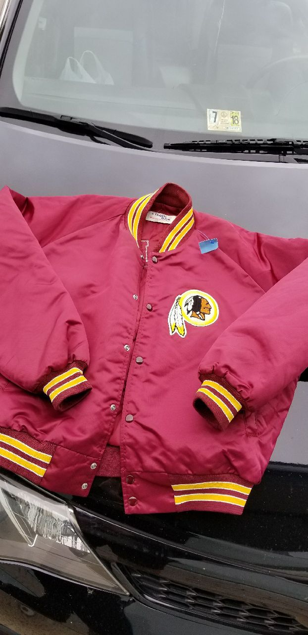 Vintage Throwback Washington Redskins Chalk Line Letterman Varsity Jacket Men's