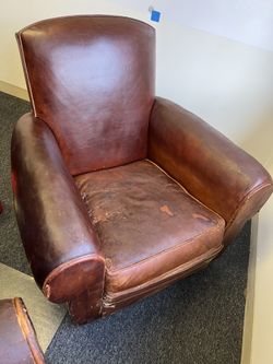 1920s Parisian Leather Club Chairs